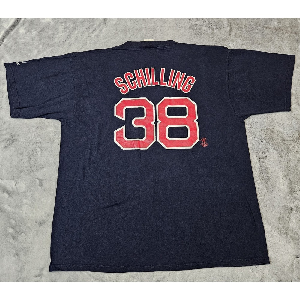 Majestic Curt Schilling Boston Red Sox World Series T-Shirt Jersey Size 2XL